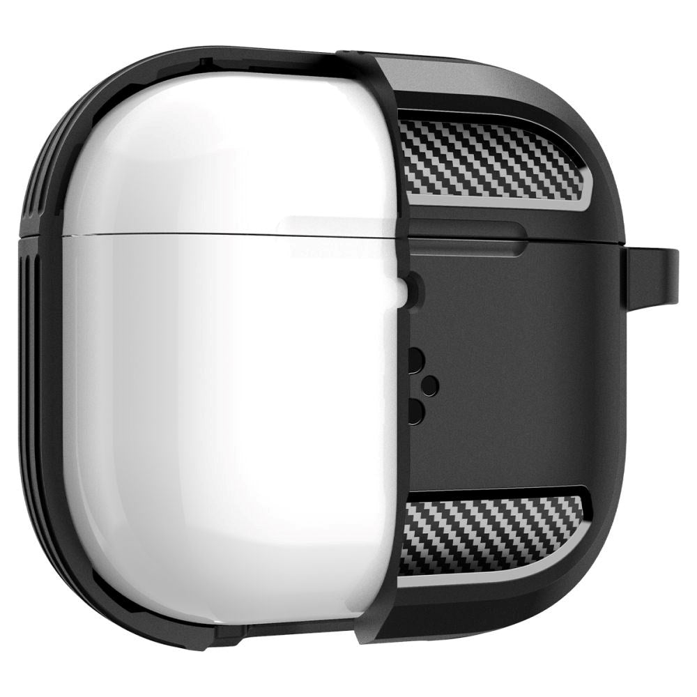 Spigen Rugged Armor Apple Airpods (4. gen) Case m. Karabinhage - Sort