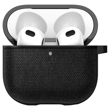 Spigen Urban Fit AirPods (4. Gen) Tekstil Cover m. Karabinhage - Sort