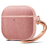 Spigen Urban Fit AirPods (4. Gen) Tekstil Cover m. Karabinhage - Rose Gold