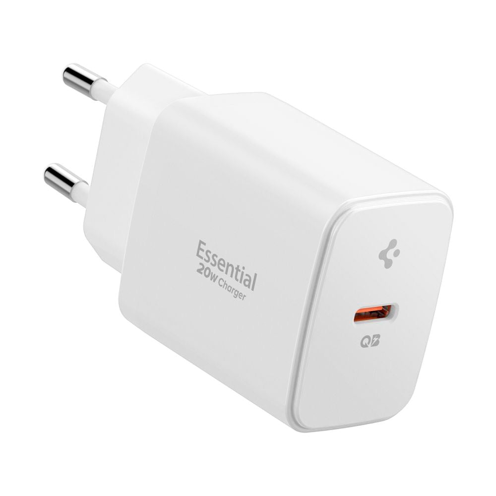 Spigen - 20W Vægoplader - 1x USB-C - Hvid