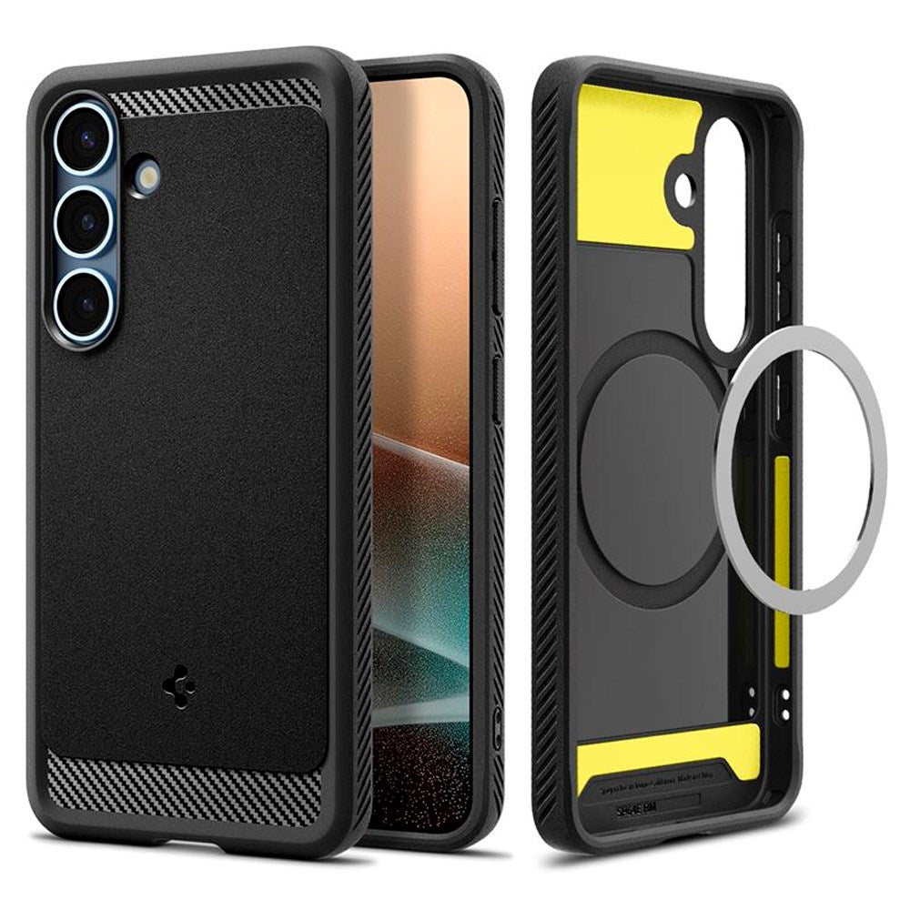 Samsung Galaxy S25+ (Plus) Spigen Rugged Armor MagSafe Beskyttelsescover - Sort