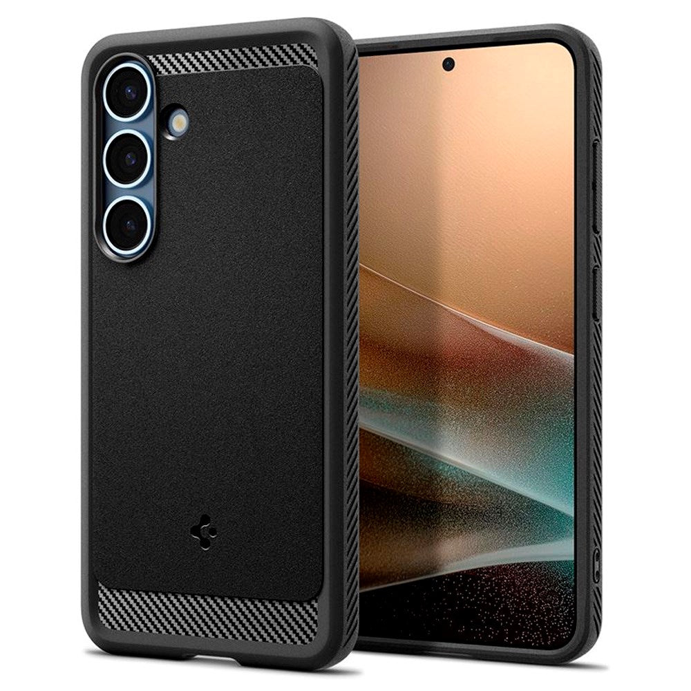 Samsung Galaxy S25 Spigen Rugged Armor MagSafe Beskyttelsescover - Sort