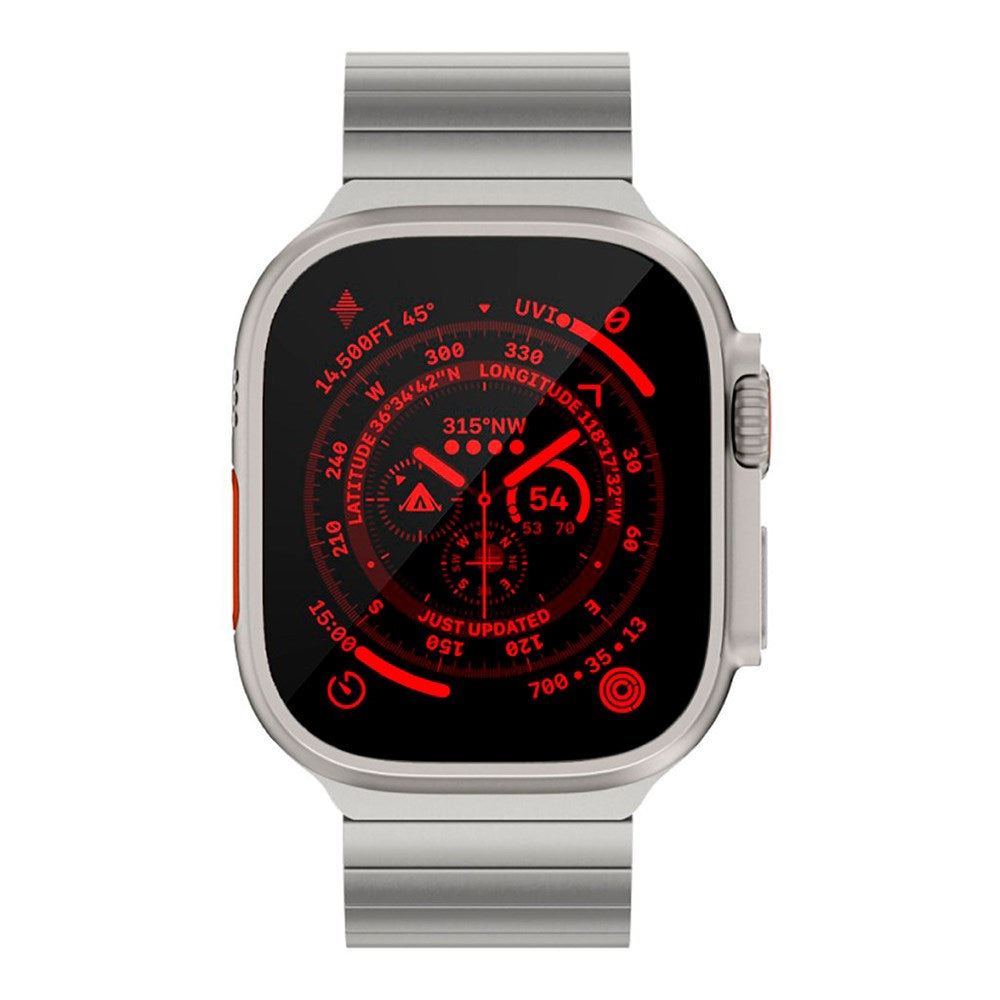 Apple Watch Ultra 1/2 (49mm) Just Mobile Titanium Urrem m. DLC Belægning- Sølv