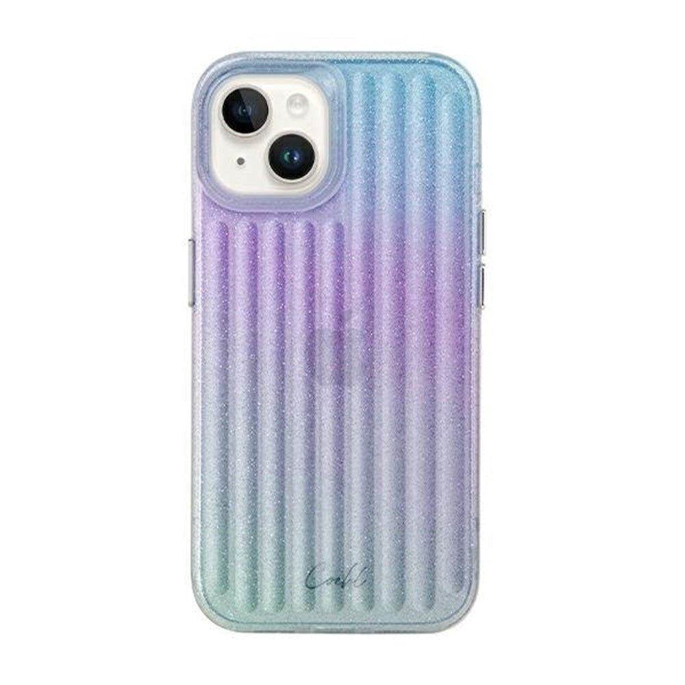 iPhone 14 Plus Fleksibelt Bagside Cover UNIQ Coehl Linear m. Glimmer - Stardust