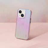 iPhone 14 Plus Fleksibelt Bagside Cover UNIQ Coehl Linear m. Glimmer - Stardust