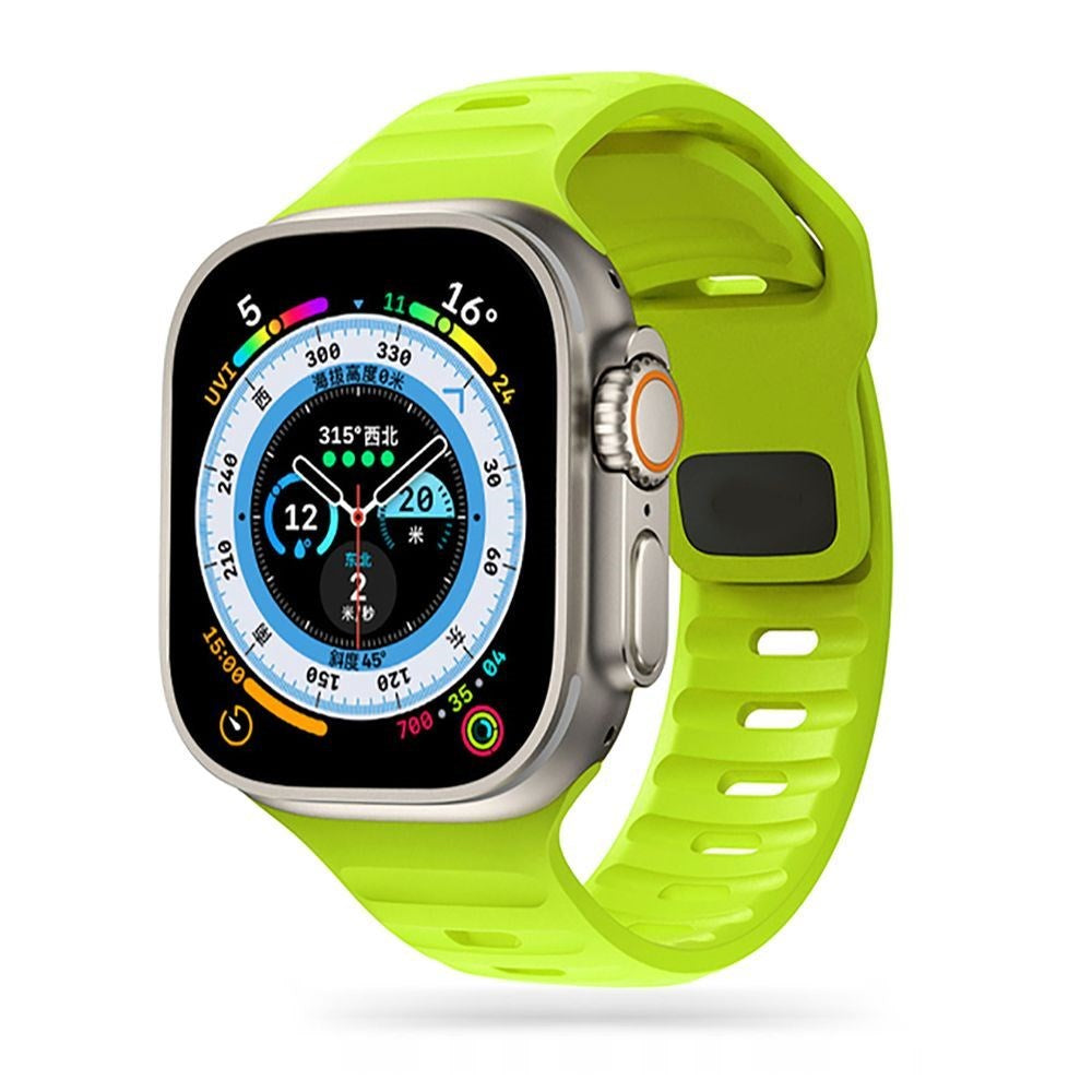 Apple Watch (38/40/SE/41/42mm) Iconband Tech-Protect Line Silikone Rem - Lime