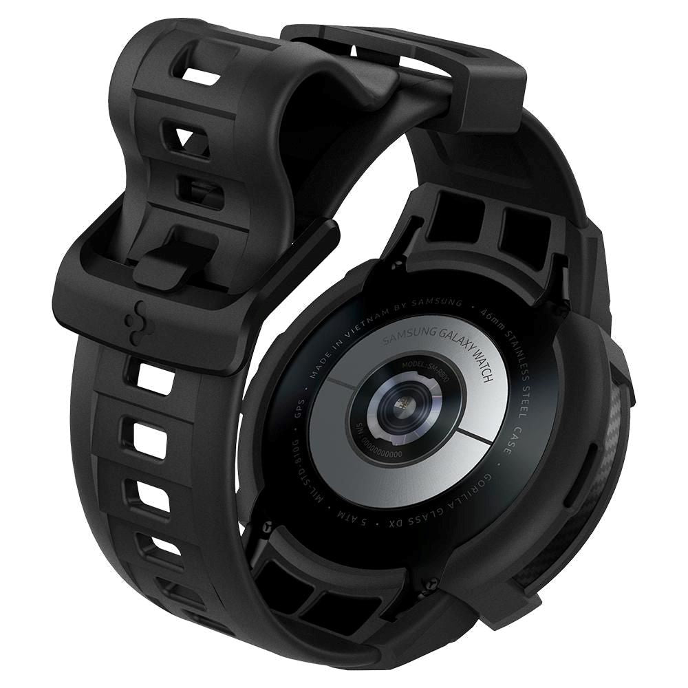 Samsung Galaxy Watch 4 Classic (46mm) SPIGEN Rugged Armor Pro Case - Plastik Cover m. Rem - Koksgrå