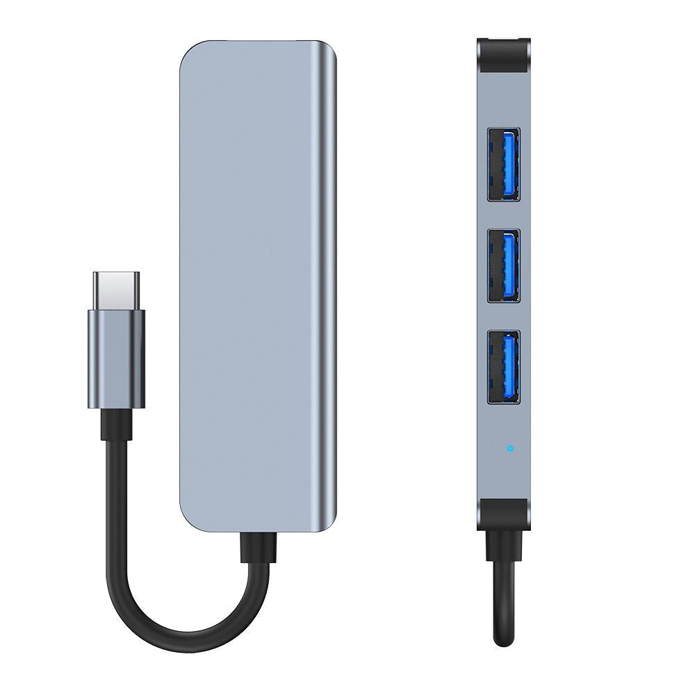 Tech-Protect 4-i-1 USB-C Multiport Hub - 4 x USB-A - Grå