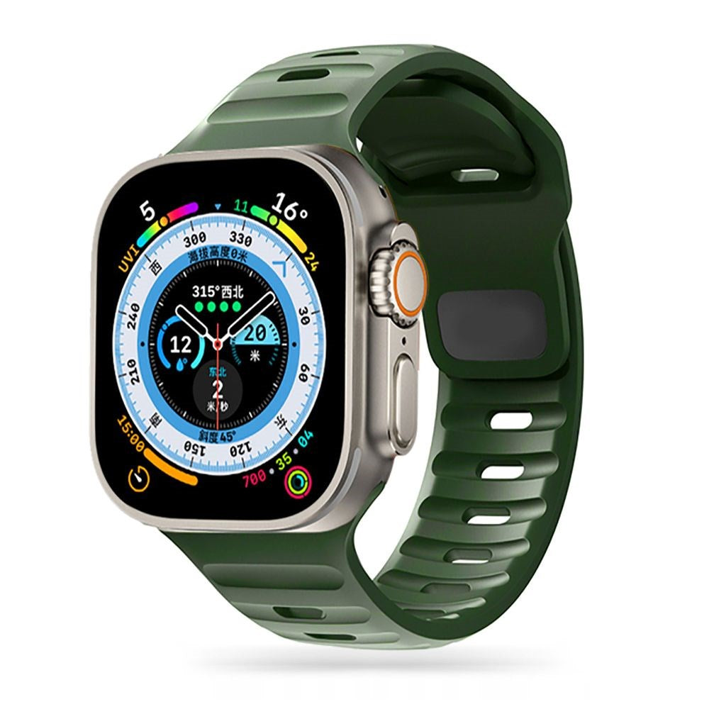 Apple Watch (42/44/SE/45/46/49mm) Iconband Tech-Protect Line Silikone Rem - Army Green