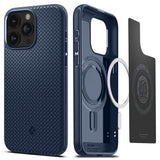 iPhone 15 Pro Max Spigen Mag Armor Bagside Cover - MagSafe Kompatibel - Navy Blue