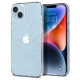 Spigen iPhone 14 Liquid Crystal Glitter Bagside Cover - Gennemsigtig