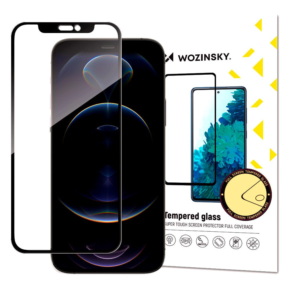 Wozinsky iPhone 14 Plus / 13 Pro Max Hærdet Glas Skærmbeskyttelse - Case-Friendly - Gennemsigtig m. Sort Kant