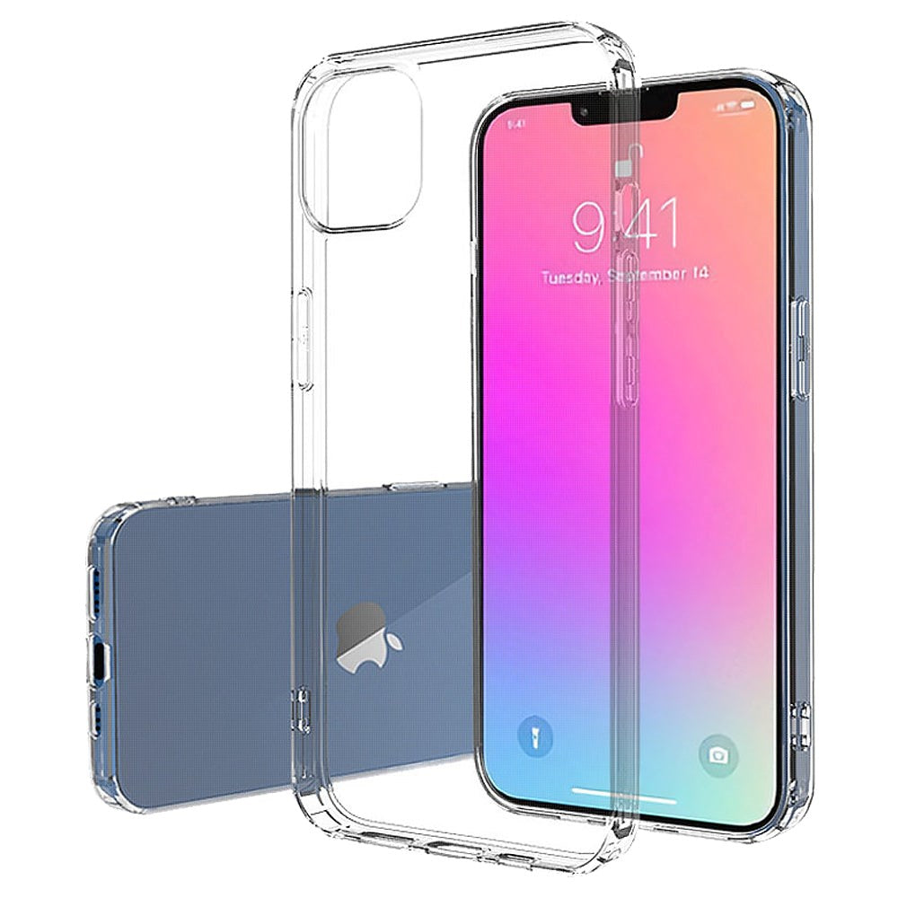 iPhone 13 Pro Hurtel Ultra Clear Fleksibel Plastik Bagside Cover - Gennemsigtig