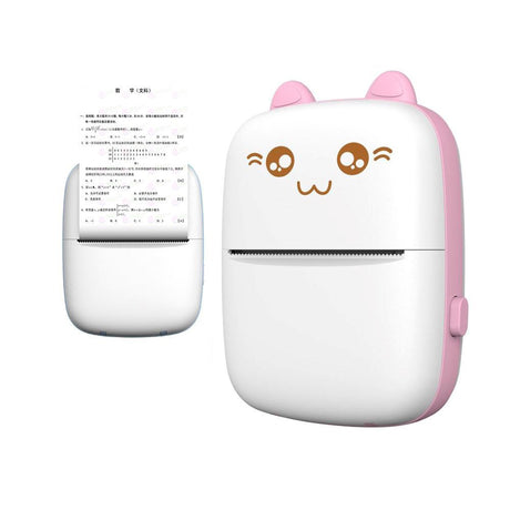 Hurtel HURC9 Mini Cat Termisk Printer - Hvid / Pink