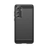 Samsung Galaxy A55 (5G) Carbon Fiber Plastik Bagside Cover - Sort