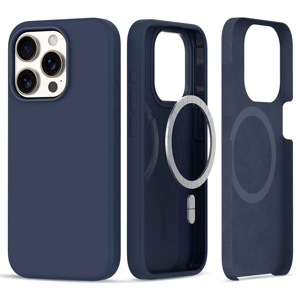 iPhone 15 Pro Max Tech-Protect Silikone Case - MagSafe Kompatibel - Navy