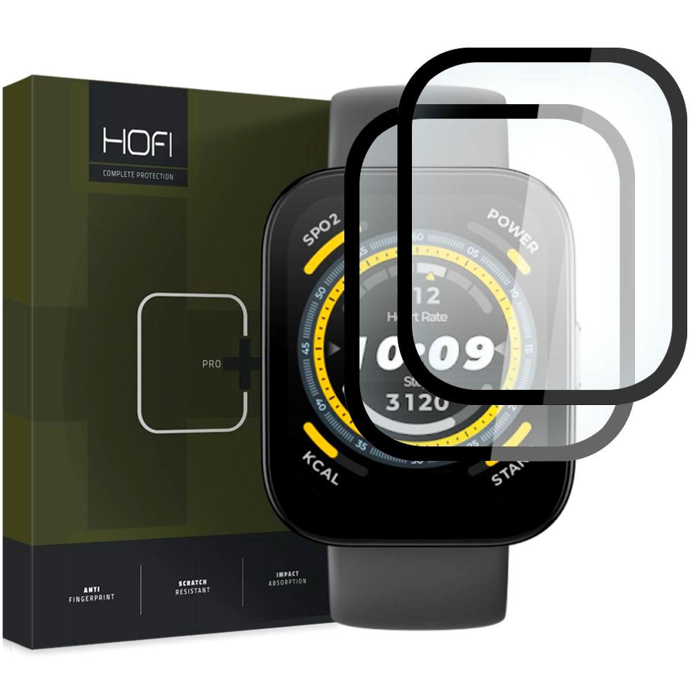 Amazfit Bip 5 HOFI Glass Pro+ Hærdet Glas Skærmbeskyttelse - Sort Kant