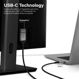 ALOGIC USB-C til DisplayPort 4k 60Hz Kabel 2 m - Sort