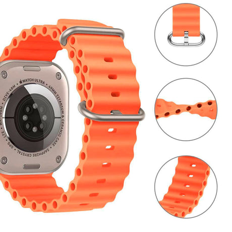 Tech-Protect Apple Watch (42/44/SE/45/46/49mm) Iconband Pro Silikone Rem - Orange