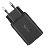 Tech-Protect NC PD 65W Vægoplader m. 2 x USB-C & 1 x USB-A - Sort