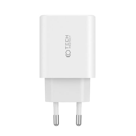 Tech-Protect NC 30W Vægoplader m. 2 x USB-C & 1 x USB-A - Hvid