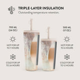 Burga Termokop 500ml - Låg & Sugerør - Serene Sunset