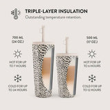 Burga Termokop 500ml - Låg & Sugerør - Almond Latte