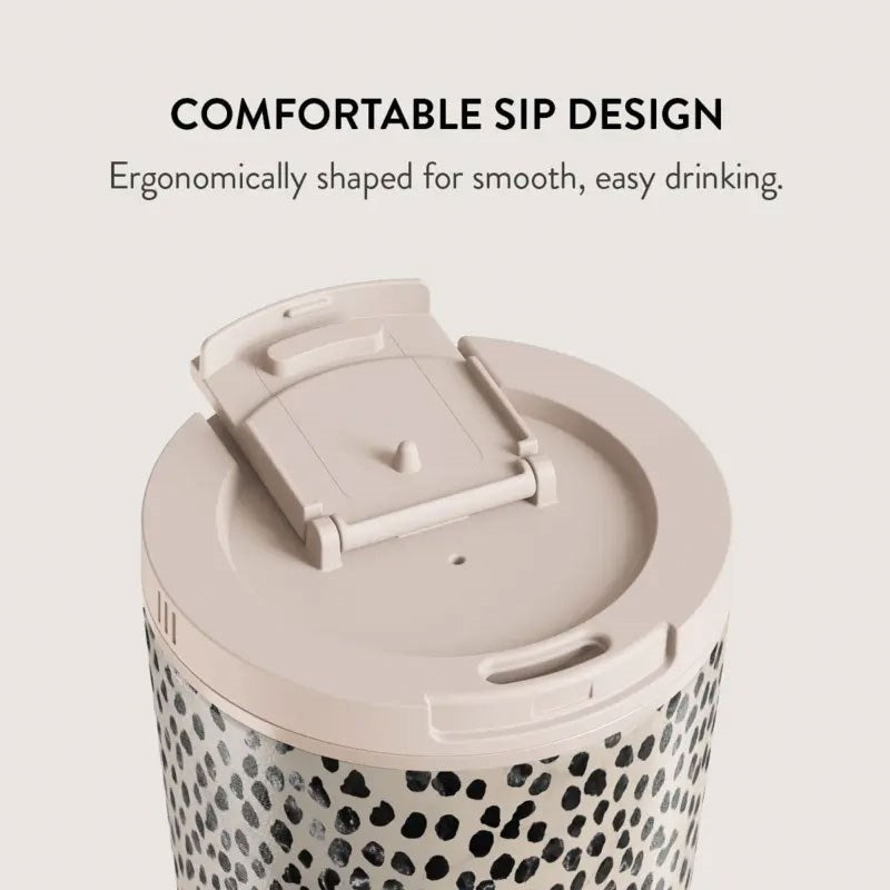 Burga Termokop 500ml - Låg & Sugerør - Almond Latte