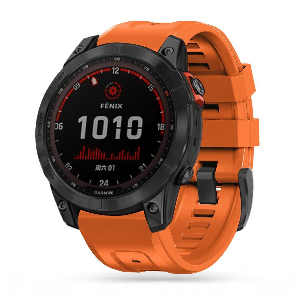 Universal Garmin 22mm QuickFit Iconband Tech-Protect Line Silikone Rem - Orange