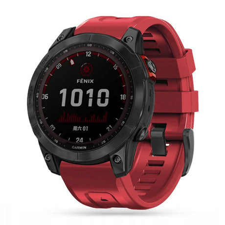 Universal Garmin 22mm QuickFit Iconband Tech-Protect Line Silikone Rem - Rød