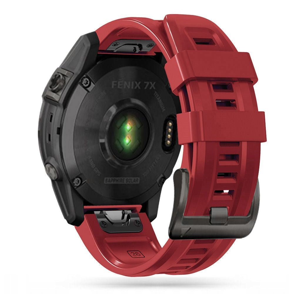 Universal Garmin 22mm QuickFit Iconband Tech-Protect Line Silikone Rem - Rød