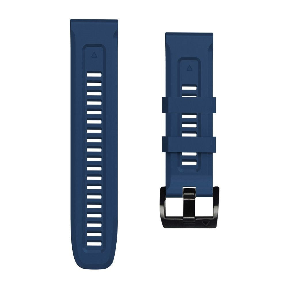 Universal Garmin 22mm QuickFit Iconband Tech-Protect Line Silikone Rem - Navy Blå