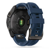 Universal Garmin 22mm QuickFit Iconband Tech-Protect Line Silikone Rem - Navy Blå