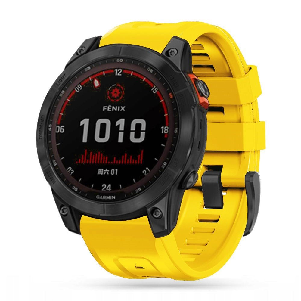 Universal Garmin 22mm QuickFit Iconband Tech-Protect Line Silikone Rem - Gul