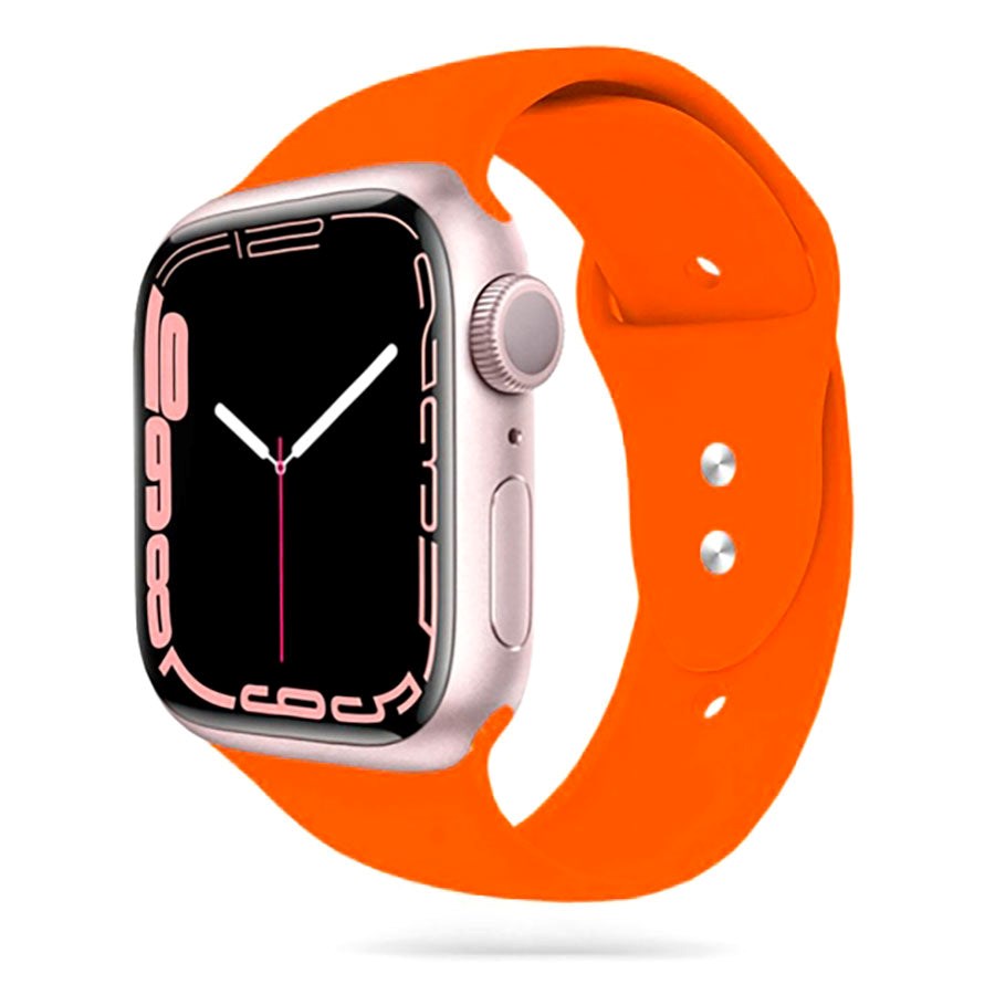 Tech-Protect Apple Watch (42/44/SE/45/46/49mm) Icon Band Silikone Rem - Orange