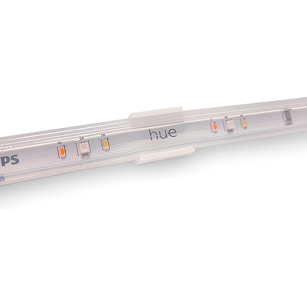 Light Solutions - Philips Hue LightStrip V4 & Gradient Beslag - 10 stk. - Hvid