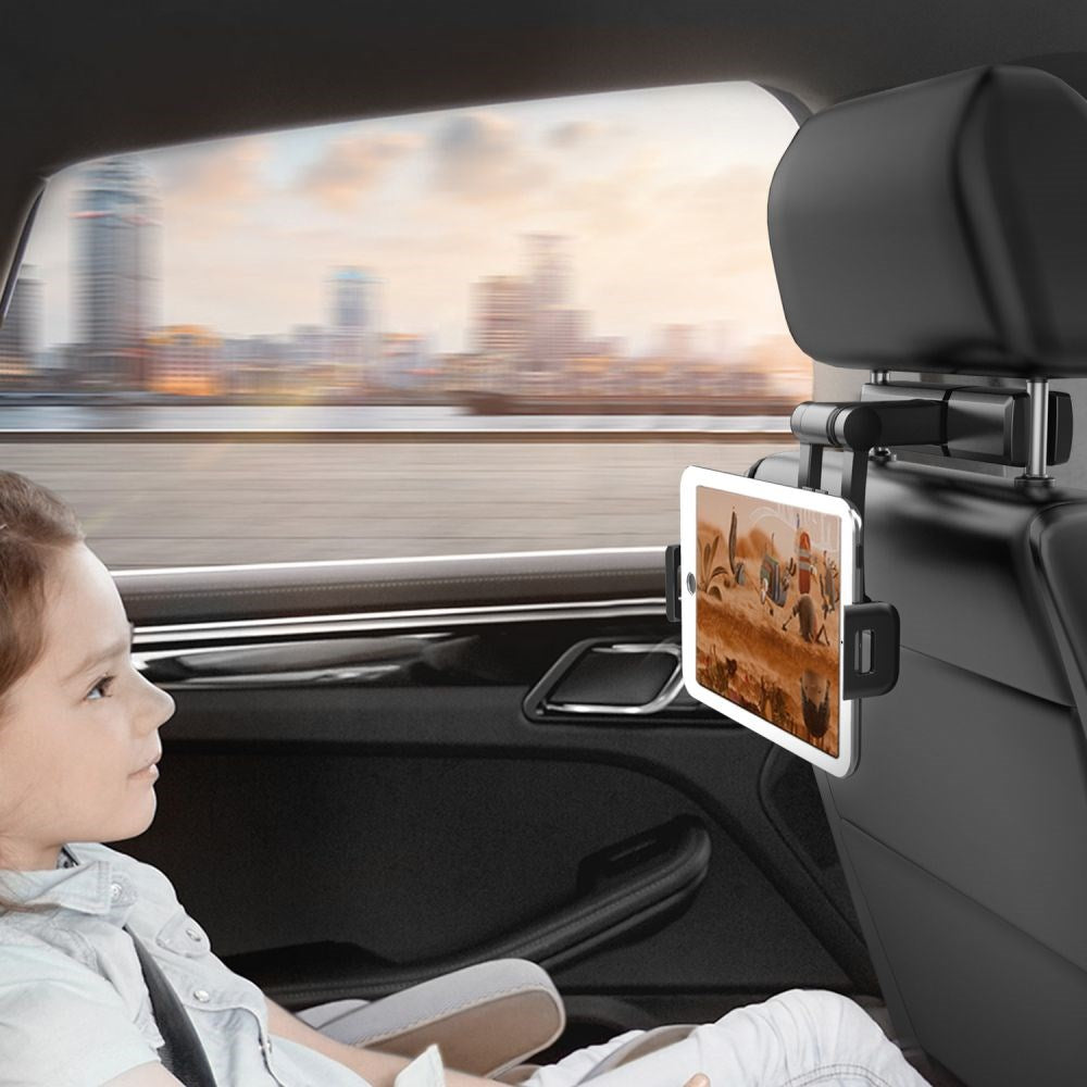 Tech-Protect Justerbar Backseat Car Mount Til Bilens Nakkestøtte - Sort