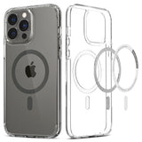 Spigen iPhone 13 Pro Max Ultra Hybrid Bagside Cover - MagSafe Kompatibel - Gennemsigtig / Grå