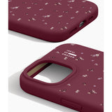 iPhone 17e / 16e / 15 / 14 / 13 iDeal Of Sweden Silicone Case - MagSafe Kompatibel - Fine Wine Bloom