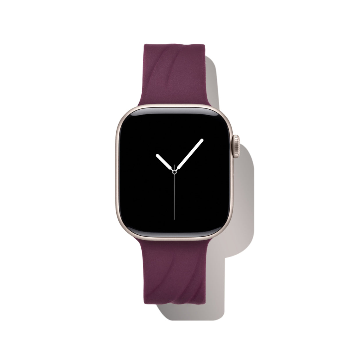 iDeal of Sweden Apple Watch (38/40/SE/41/42mm) Soft Swirl Silikonerem - Str. S/M - Velvet Plum