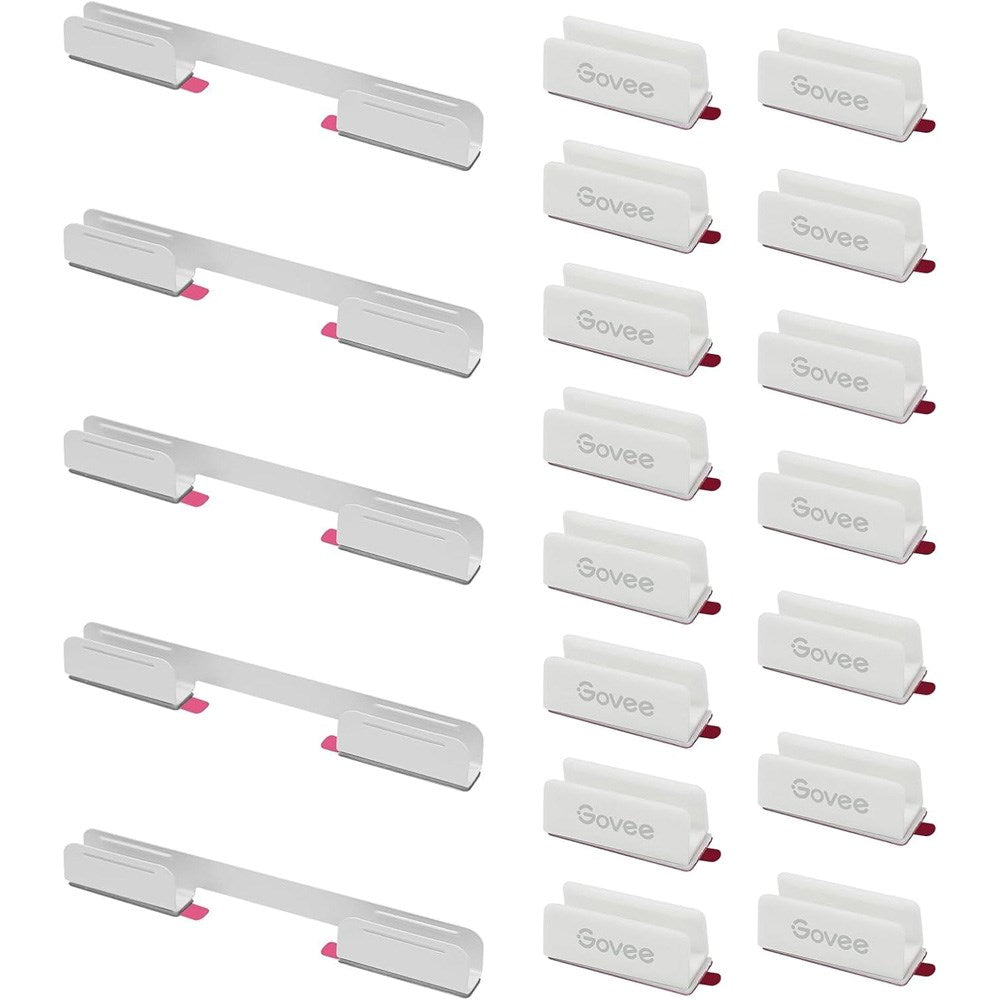 Govee Monteringssæt til Neon Rope Light - Beslag & Clips  - 20 stk. - Hvid