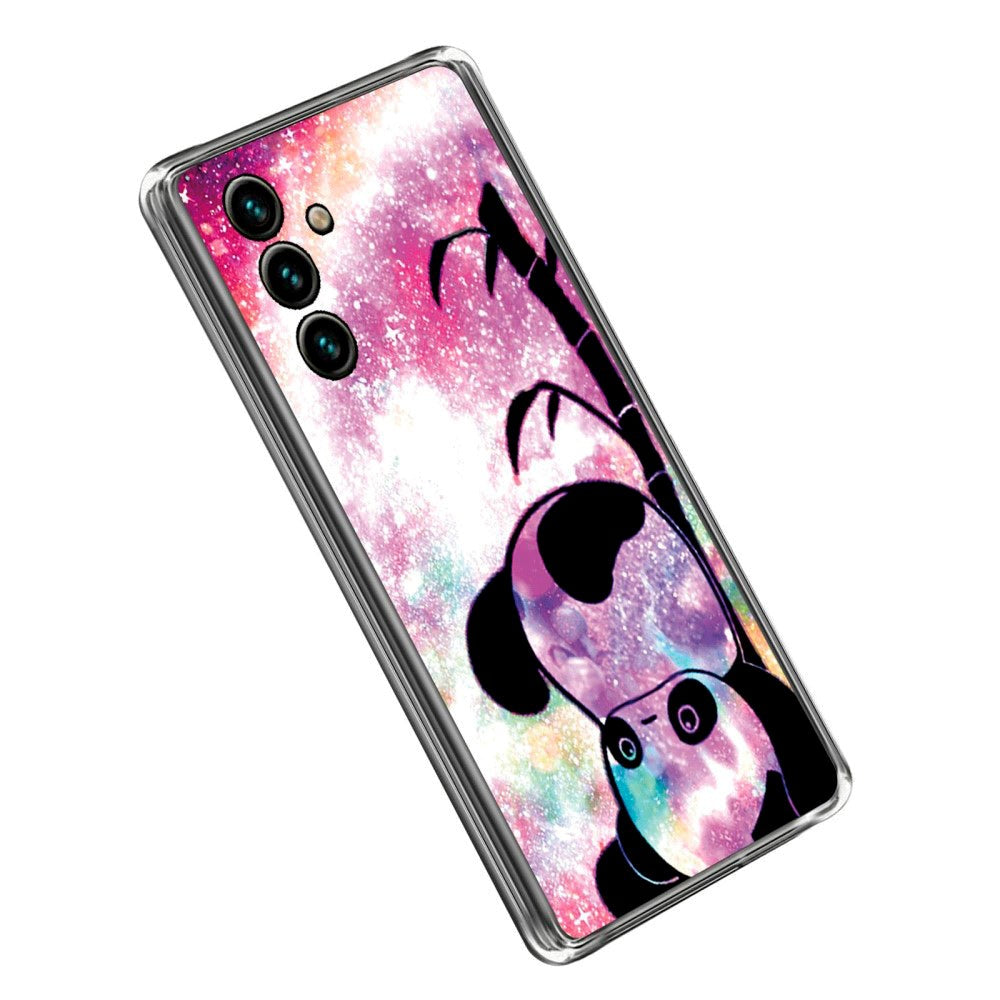 Samsung Galaxy A14 (5G) Fleksibelt Bagside Cover m. Print - Sød Panda