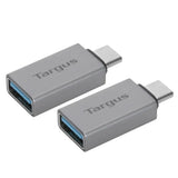 Targus - USB-C til USB-A Adapter - 2 stk - Sølv