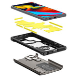 Samsung Galaxy S24 Ultra Spigen Tough Armor Case m. Kickstand - Gunmetal