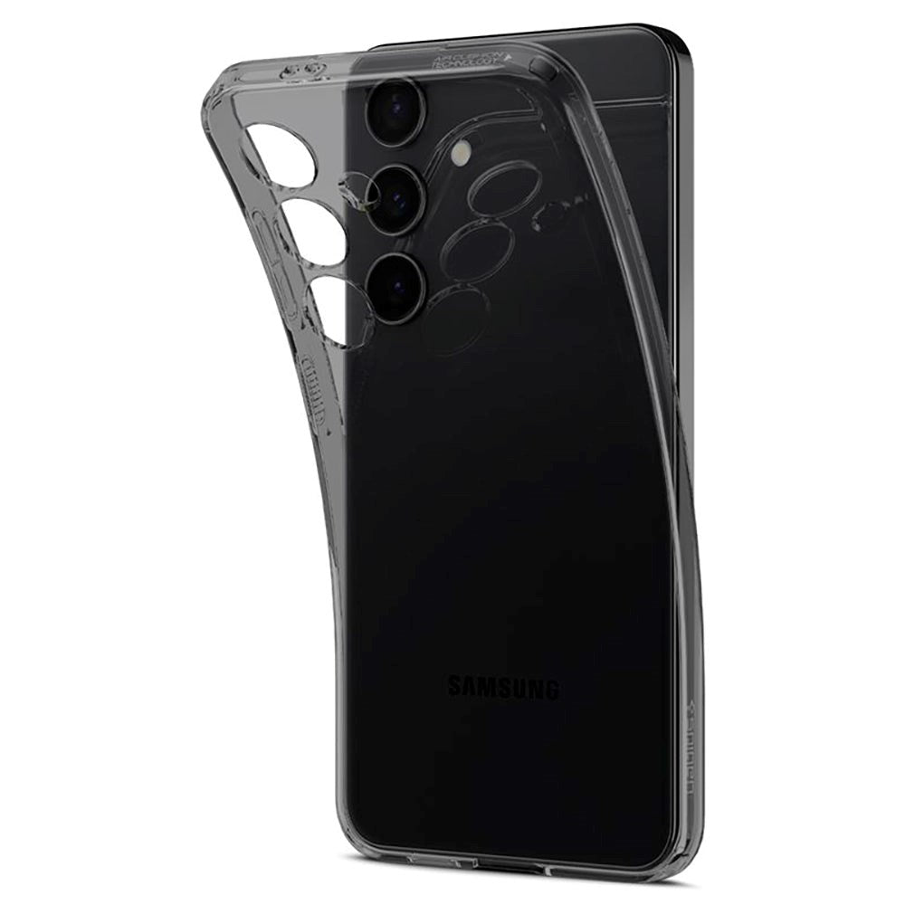 Samsung Galaxy S24 Liquid Crystal Cover - Gennemsigtig / Sort