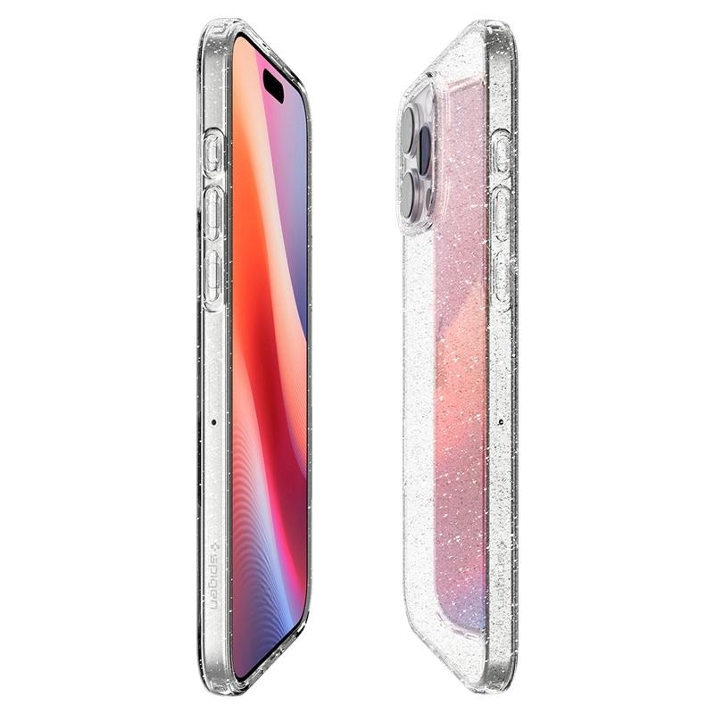 iPhone 16 Pro Max Spigen Liquid Crystal Glitter Bagside Cover - Gennemsigtig