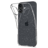 iPhone 16 Plus Spigen Liquid Crystal Glitter Bagside Cover - Gennemsigtig