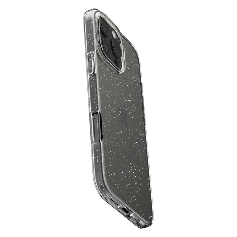 iPhone 16 Pro Spigen Liquid Crystal Glitter Bagside Cover - Gennemsigtig