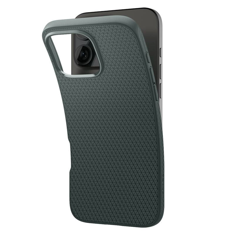 iPhone 16 Pro Spigen Liquid Air Bagside Cover - Grøn