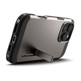 iPhone 16 Pro Spigen Tough Armor Case m. Kickstand - MagSafe Kompatibel - Gunmetal